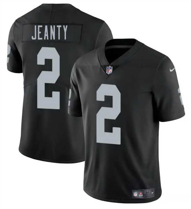 Men & Women & Youth Las Vegas Raiders #2 Ashton Jeanty Black 2025 Draft Vapor Untouchable Limited Stitched Jersey